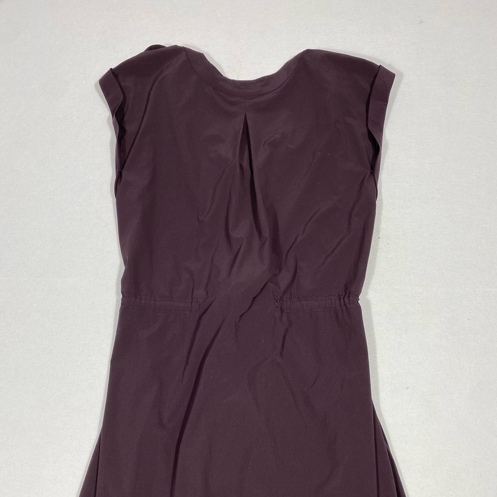 Athleta Mara Maxi Button Down Athleisure Travel Dress in wild raisin size large - Picture 15 of 16